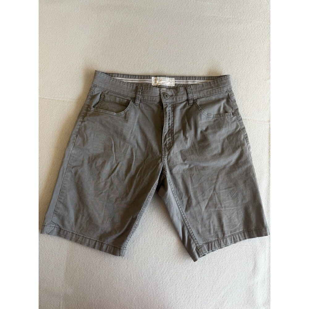 Alexander Julian Colours Men's Chino Shorts Gray Cotton Twill Stretch 5Pocket 32
